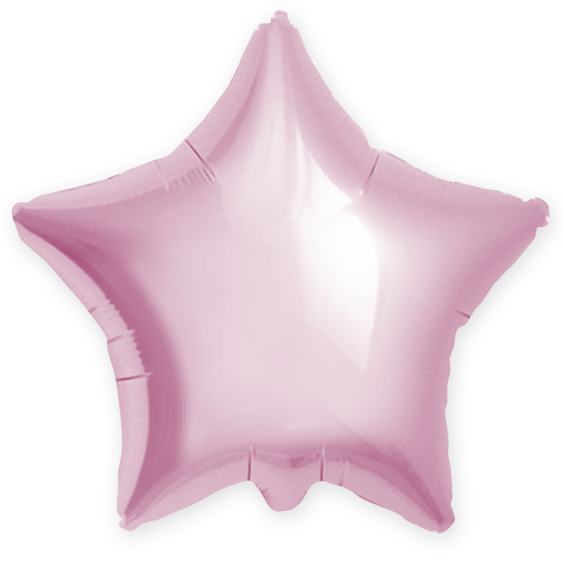 Фольгированный шар "Звезда светло-розовая"