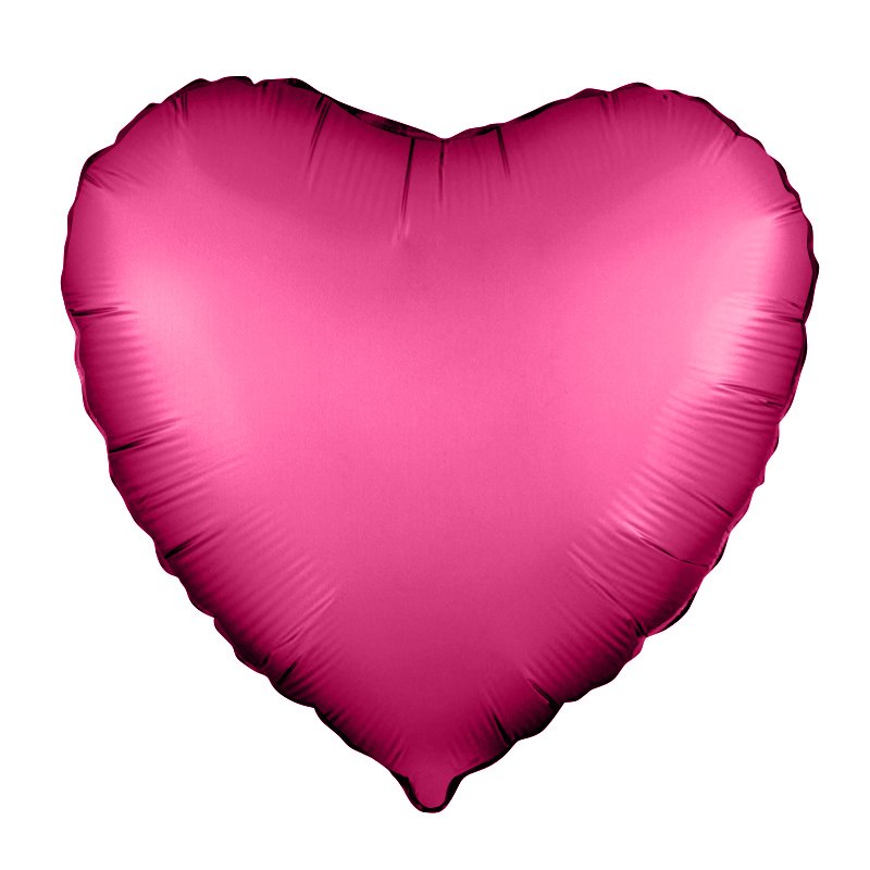 Фольгированный шар "Ярко-розовое сердце"