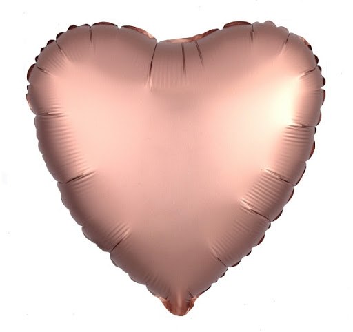 Фольгированный шар "Сердце. Розовое золото"