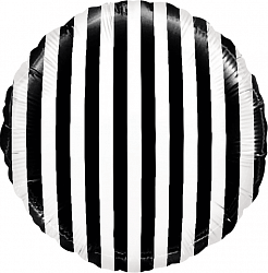 Фольгированный шар "Черно-белая полоса"