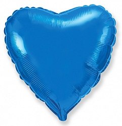 Фольгированный шар "Синее сердце"