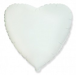 Фольгированный шар "Белое сердце"