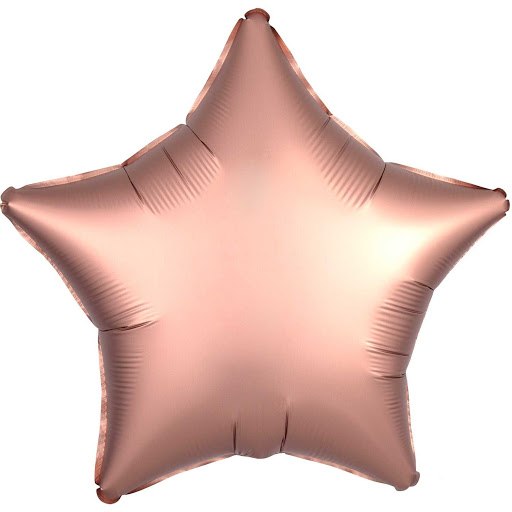 Фольгированный шар "Звезда. Розовое золото"