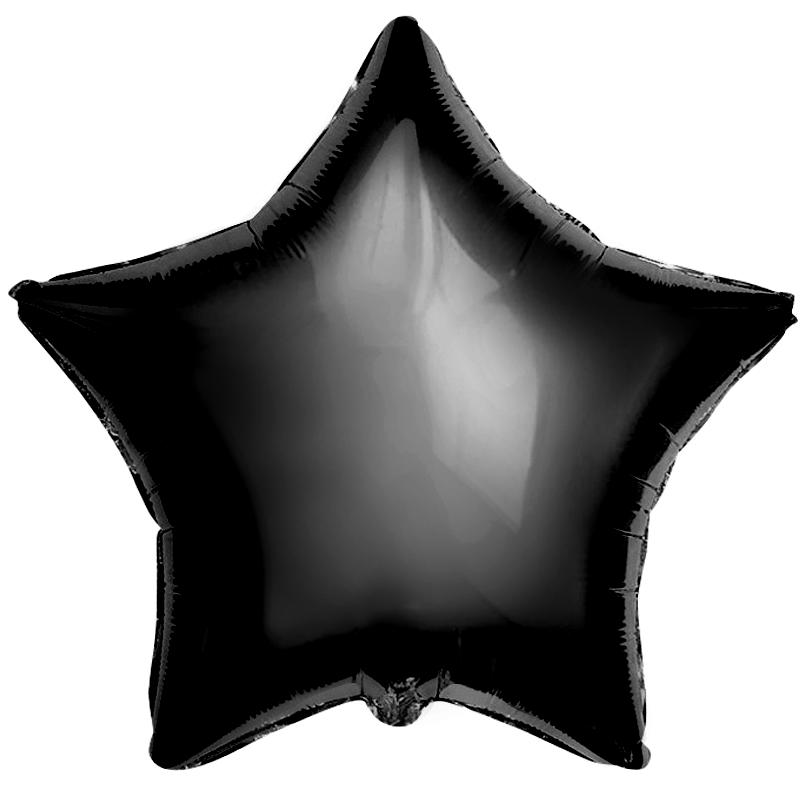 Фольгированный шар "Черная звезда"