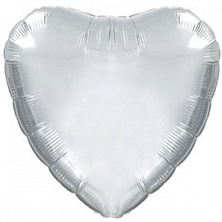 Фольгированный шар "Серебряное сердце"