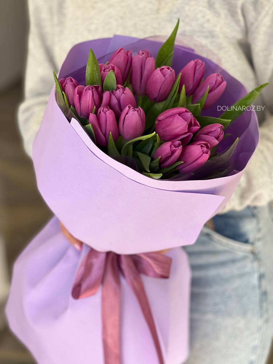 Букет тюльпанов «Фиолетовое настроение»