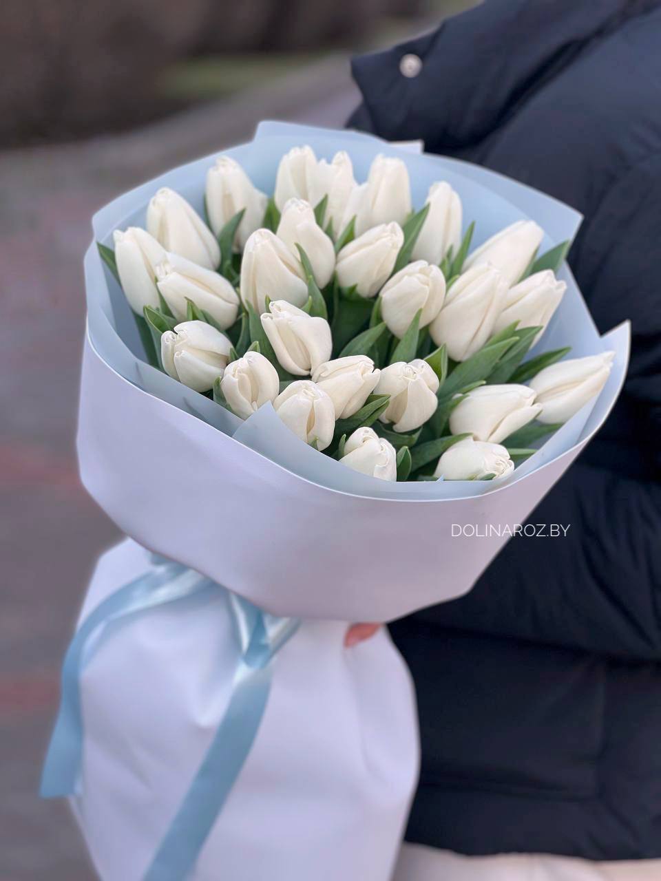 Букет тюльпанов "Белый зефир"