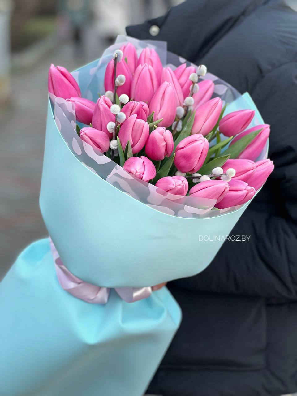 Букет тюльпанов "Розовый стиль"