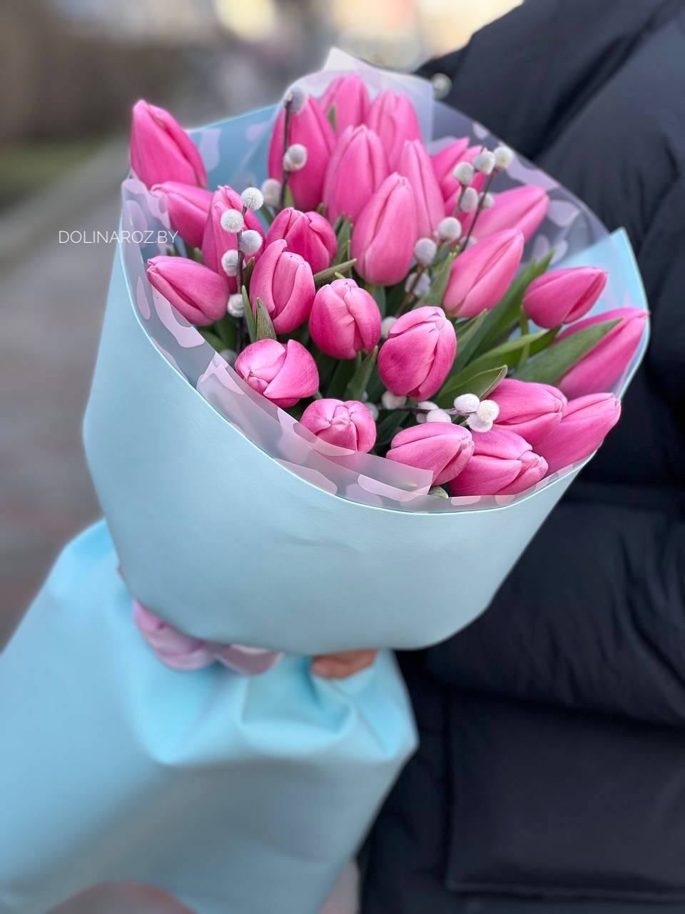 Букет тюльпанов "Розовый стиль"