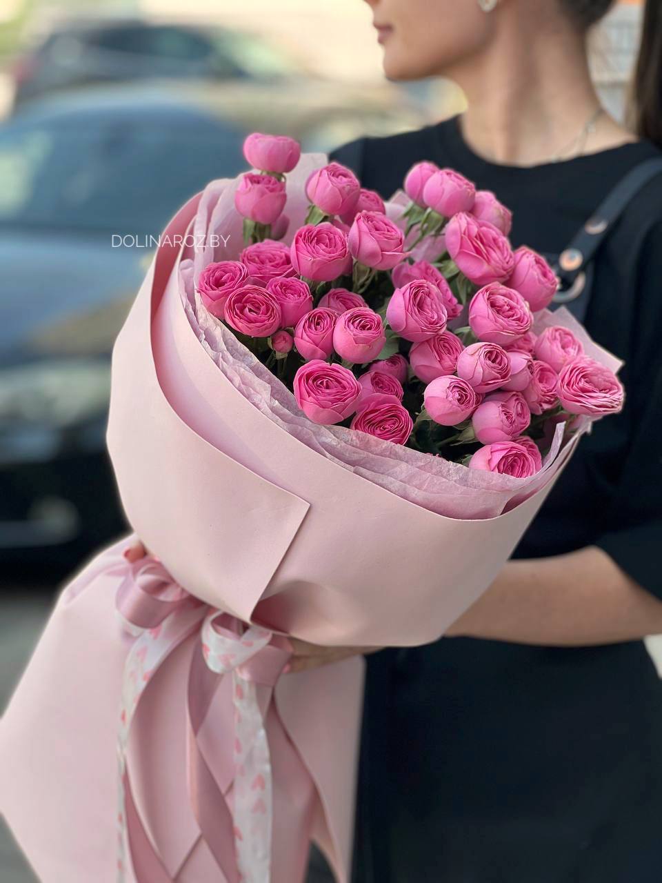 Букет кустовых роз «Розовое желе»