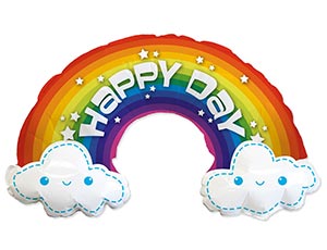 Фольгированный шар "Радуга в облаках. Happy day"